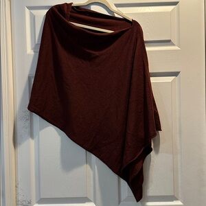 Kerisma Eden Burgundy Cowl Neck Poncho Sweater One Size Y2K granola hippie